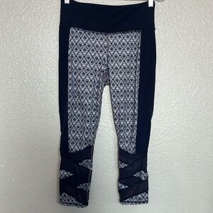 Athleta Navy Mesh Leggings